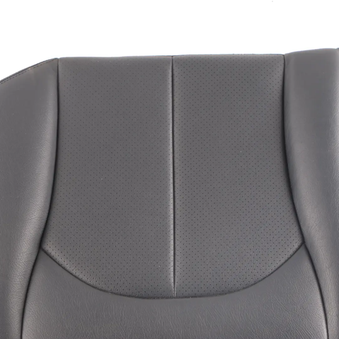 Mercedes C209 Seat Cover Rear Right O/S Cushion Covering Black Leather Nappa