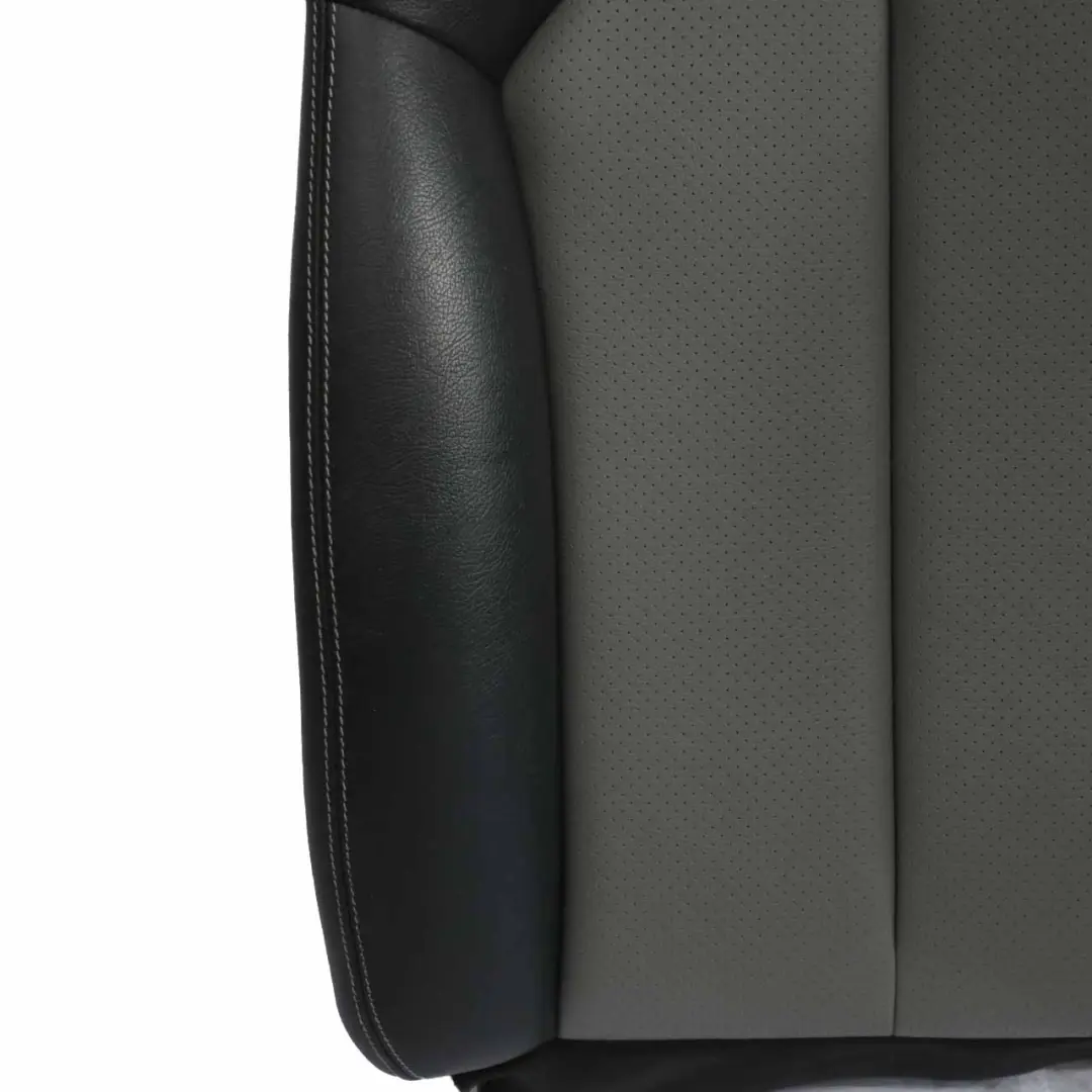 Mercedes A209 Cabrio Rear Seat Backrest Back Rest Covering Black Grey Leather