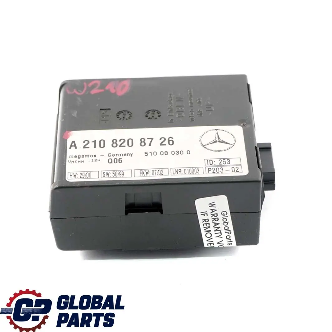 Mercedes-Benz W210 S210 Alarme Protection Anti-remorquage Commande ecu