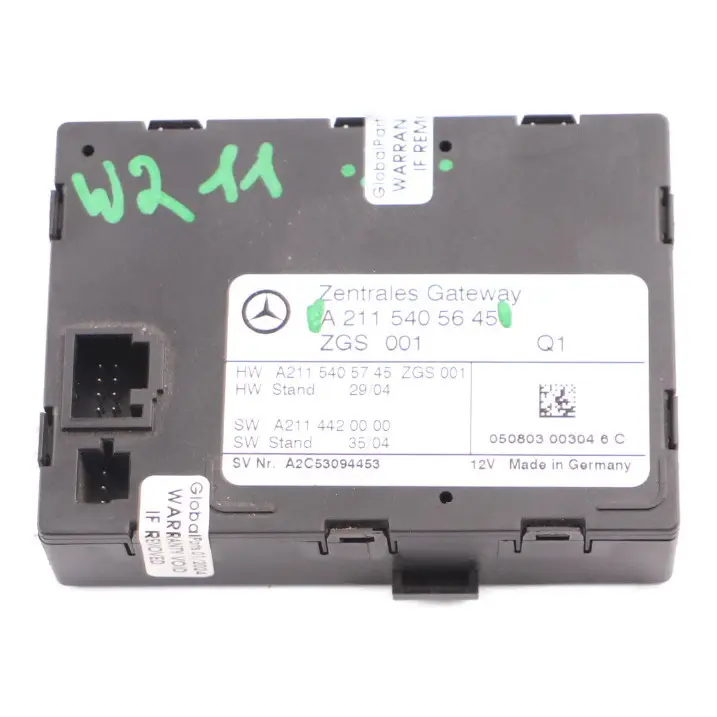 Mercedes W211 Central Gateway Module Control Unit A2115405645 