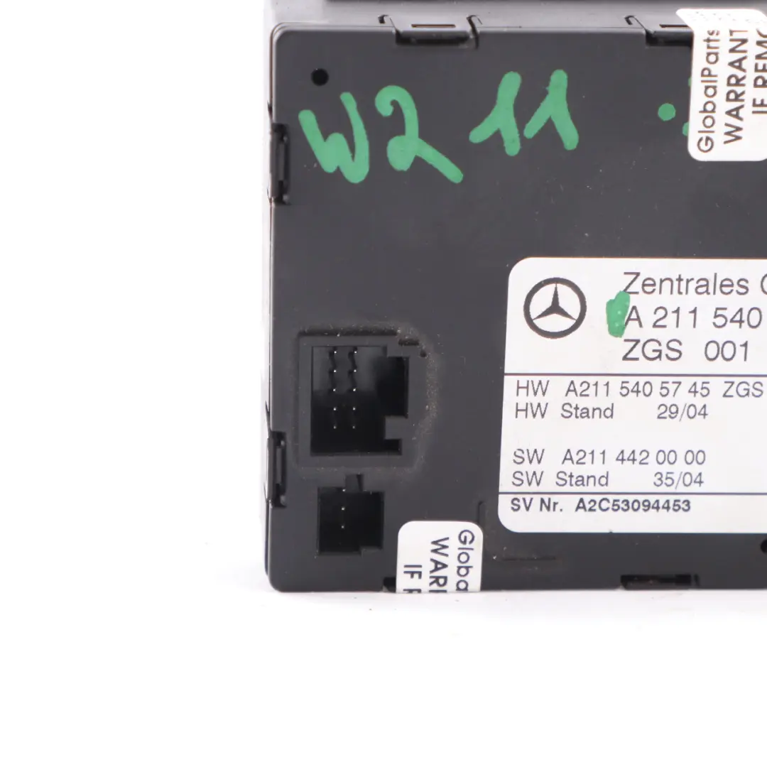 Mercedes W211 Central Gateway Module Control Unit A2115405645 
