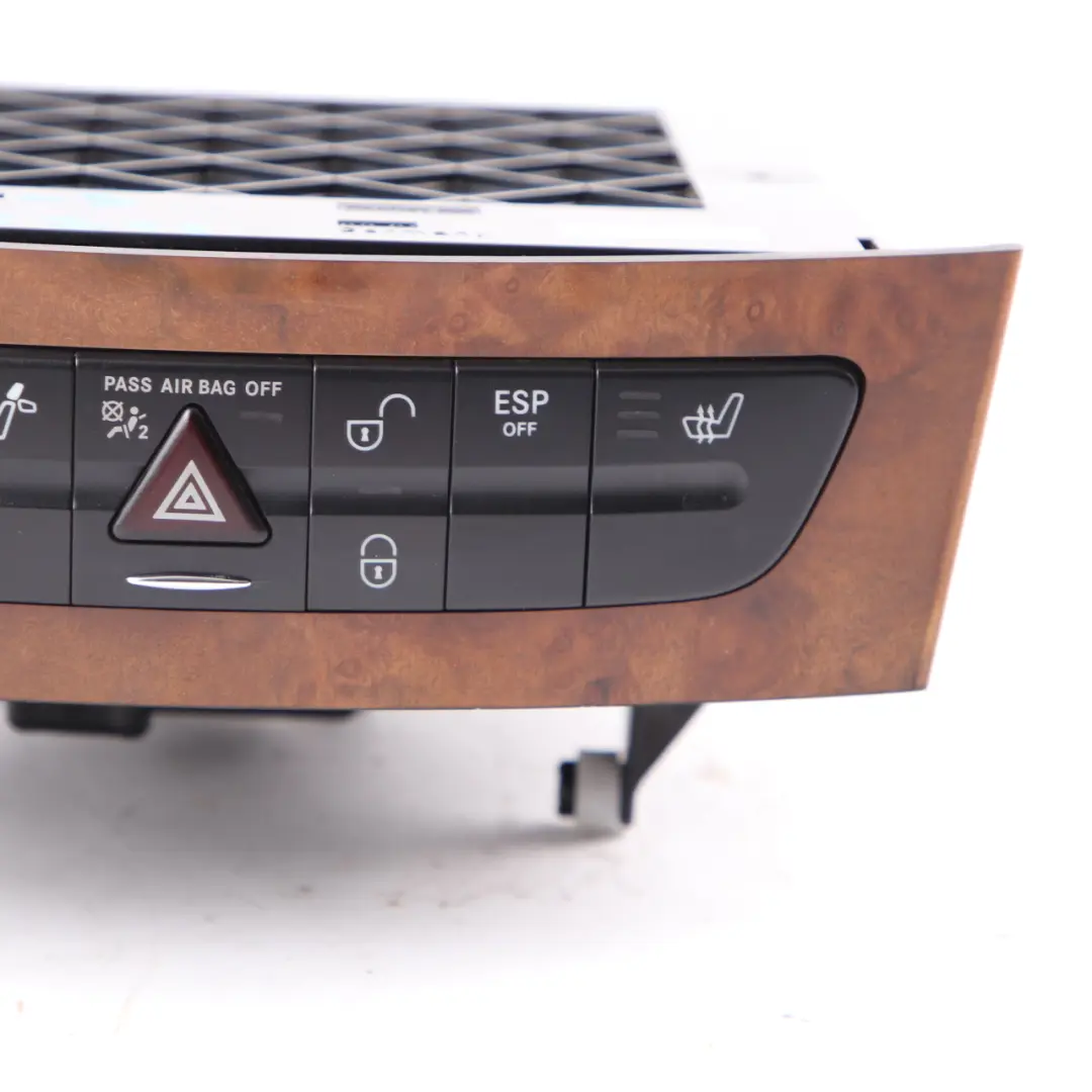 Mercedes W211 Centre Console ESP Hazard Seat Switch Panel Box Wood Trim