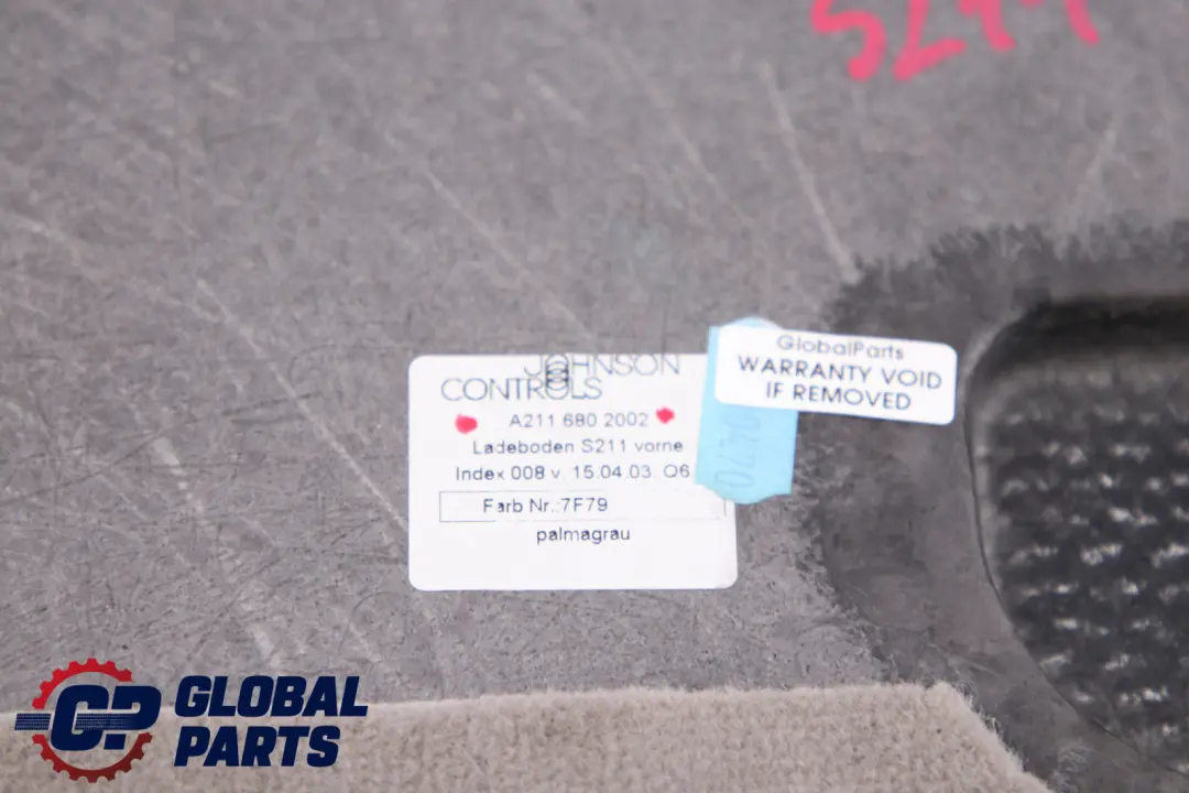 Mercedes E-Class S211 Boot Loading Floor Carpet Cover Trunk Grey A2116802002