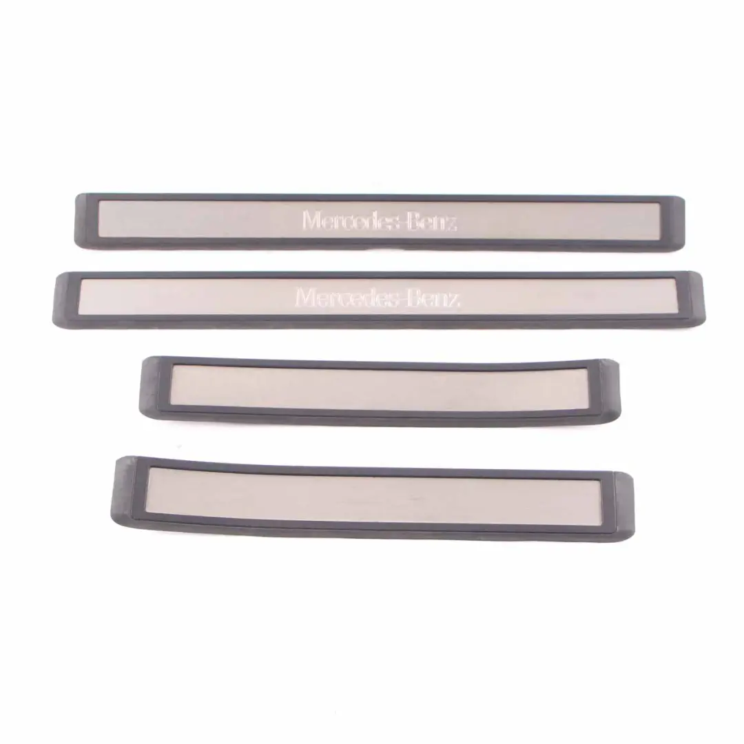 Mercedes E-Class W211 Front Rear Door Sill Step Plate Entrance Cover Trim Set