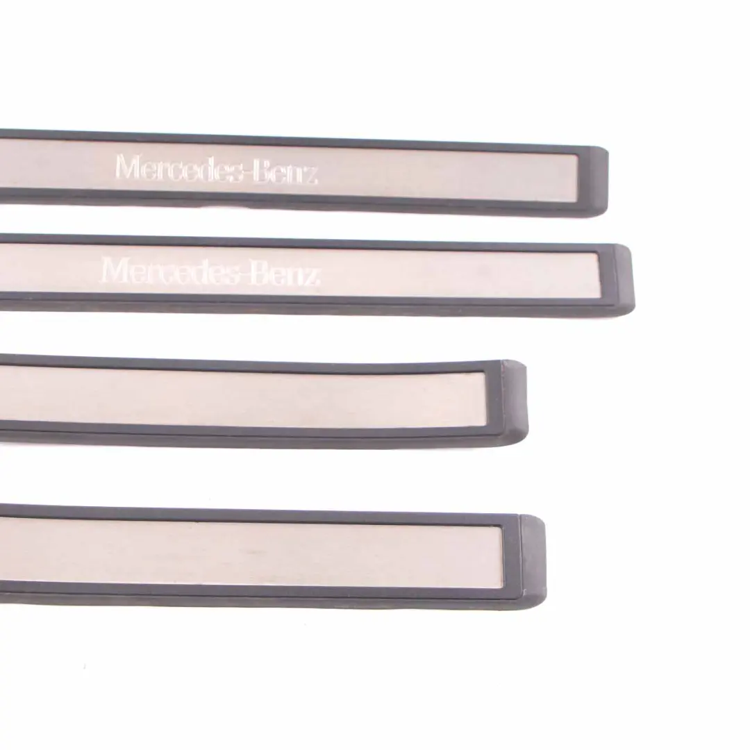 Mercedes E-Class W211 Front Rear Door Sill Step Plate Entrance Cover Trim Set