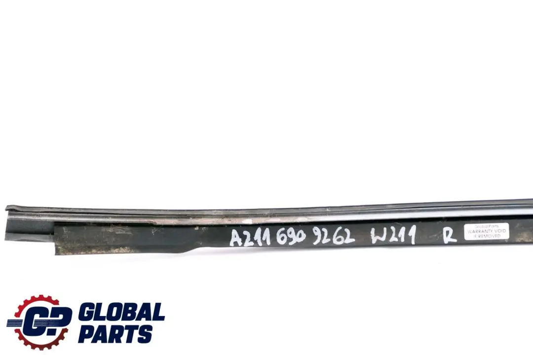 Mercedes-Benz E-Class S211 Strip Trim Windscreen Drip Front Right O/S Chrome