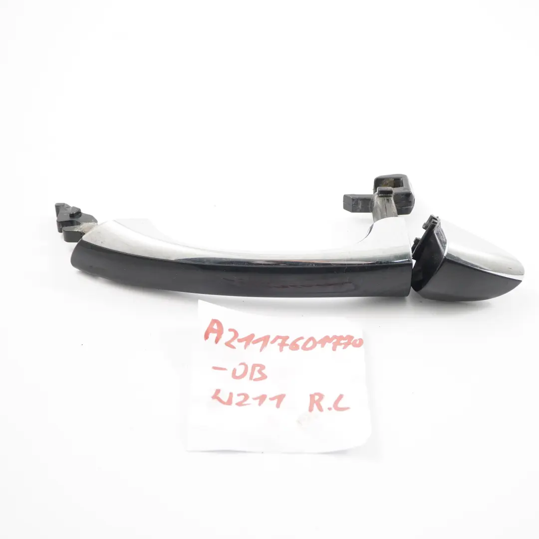 Door Handle Mercedes W203 W211 Grab Rear Left N/S Obsidian Black Metallic - 197