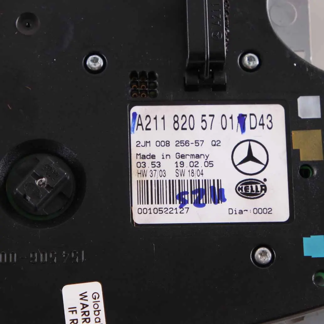 Mercedes W211 Roof Light Front Reading Lamp Interior Switch Panel A2118205701