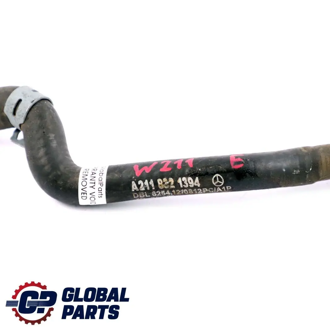 Mercedes-Benz E-Class W211 Headlamp Cleaning Coolant Return Hose A2118321394