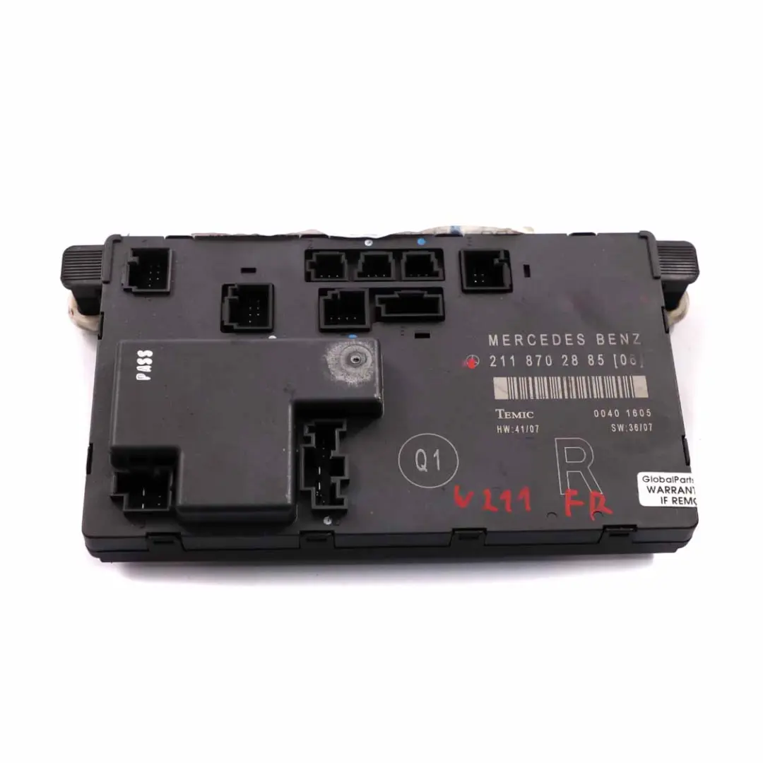 Mercedes W211 Módulo Puerta Delantera Derecha Unidad Control ECU A2118702885