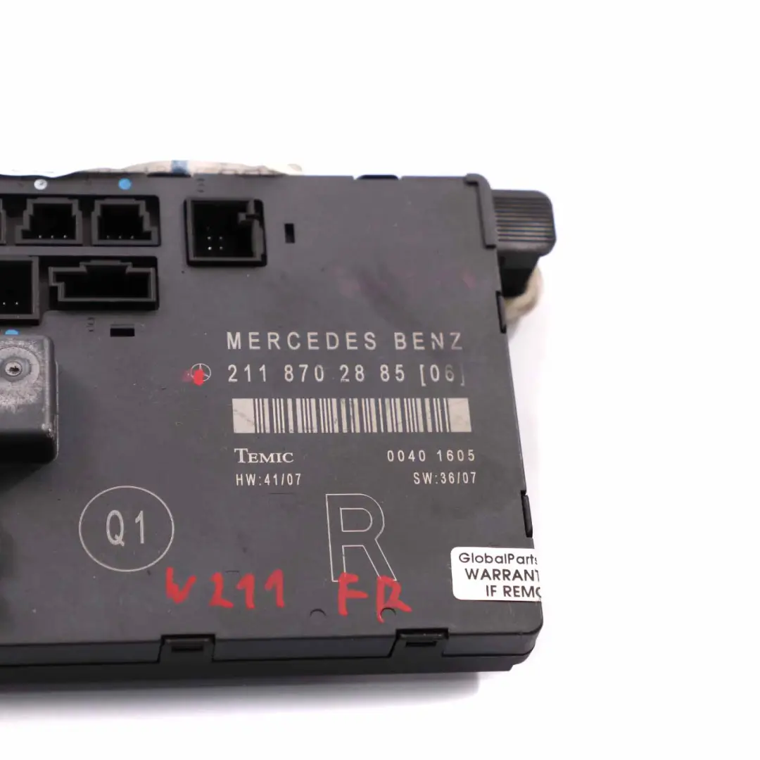 Mercedes W211 Módulo Puerta Delantera Derecha Unidad Control ECU A2118702885