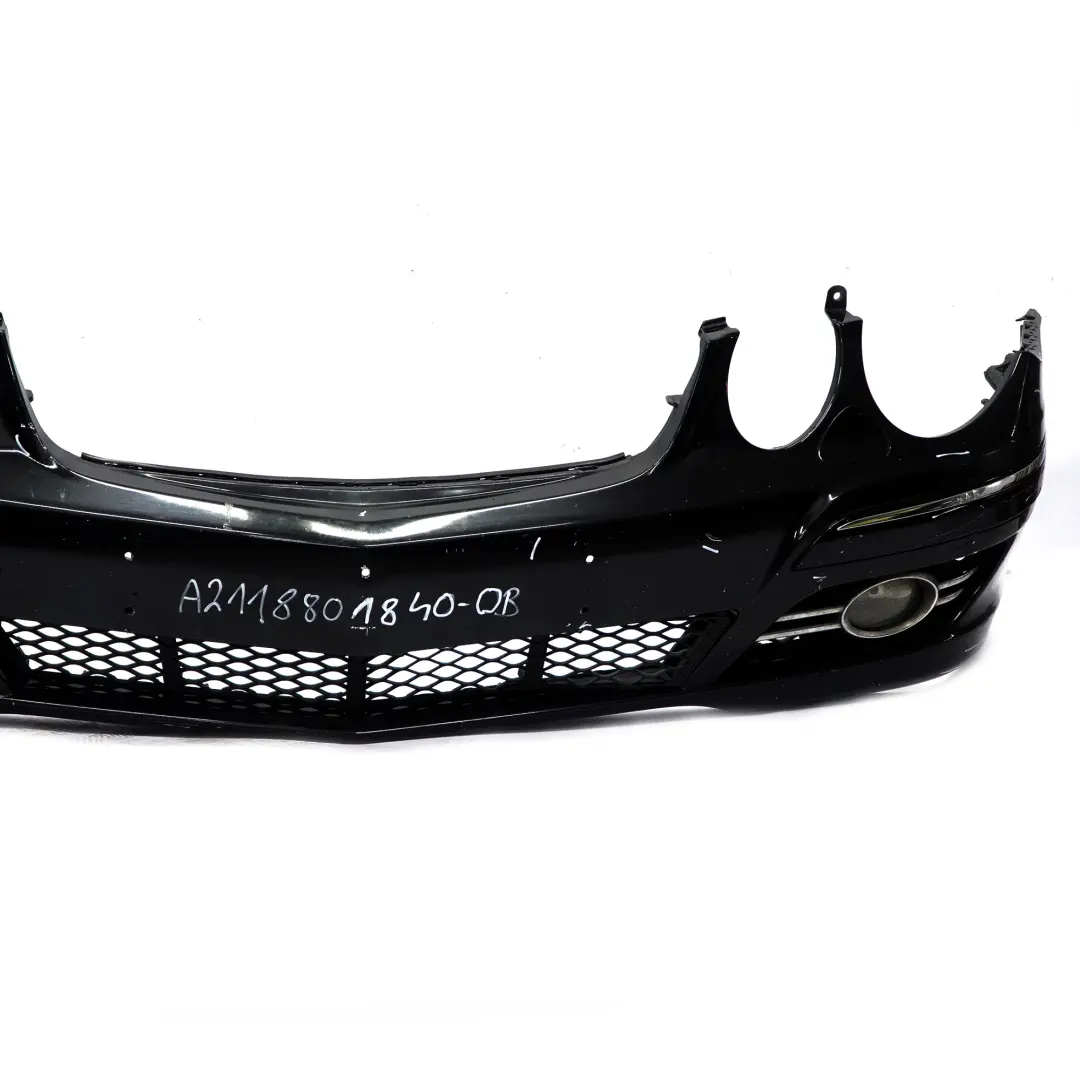 Mercedes W211 Front Bumper Sport Trim Panel Obsidian Black Metallic - 197