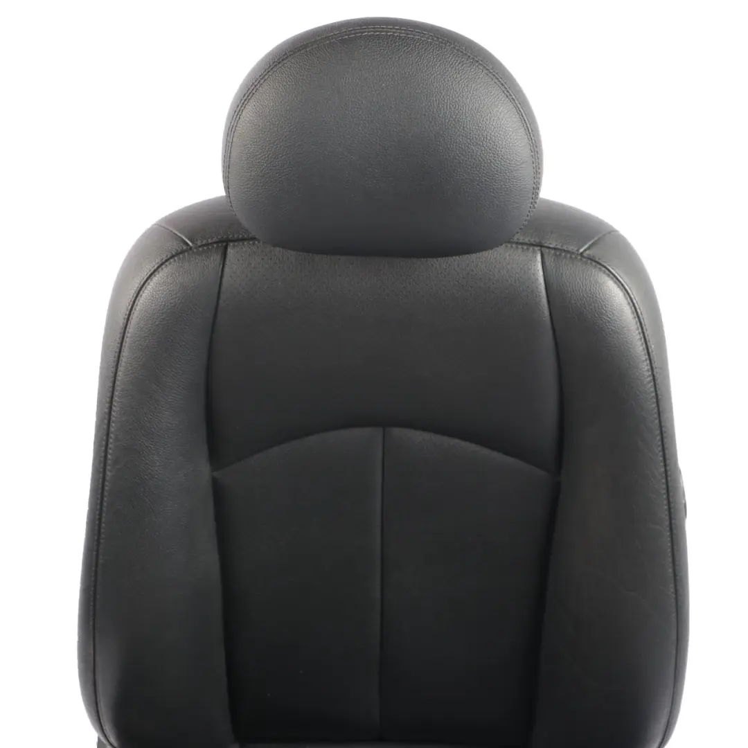 Mercedes W211 Front Seat Right O/S Heated Leather Nappa Black Semi-Aniline