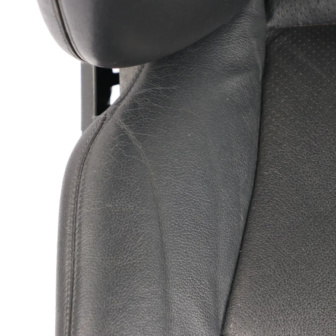 Mercedes W211 Front Seat Right O/S Heated Leather Nappa Black Semi-Aniline