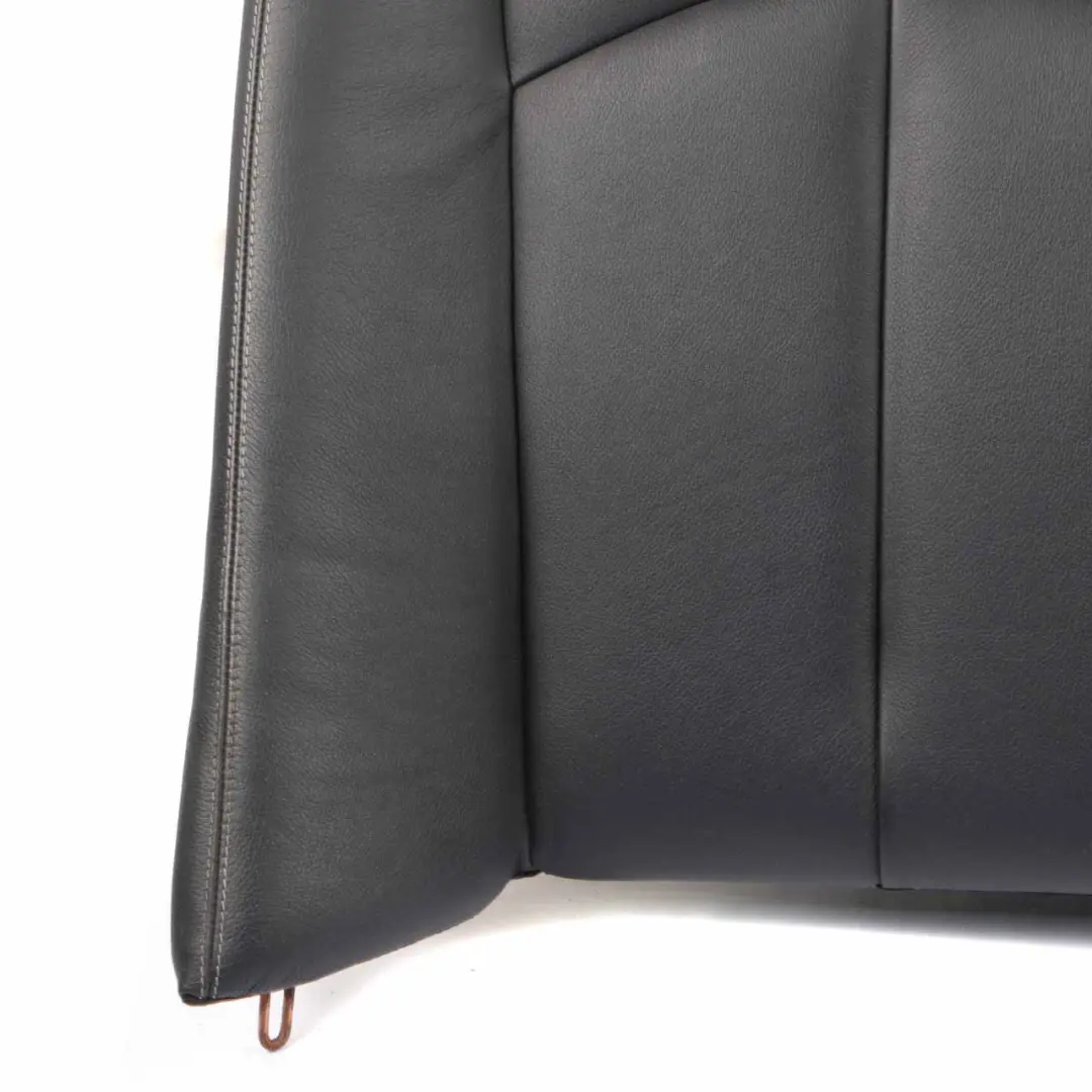 Mercedes W211 Rear Seat Backrest Cover Saloon Black Leather Nappa Semi Aniline