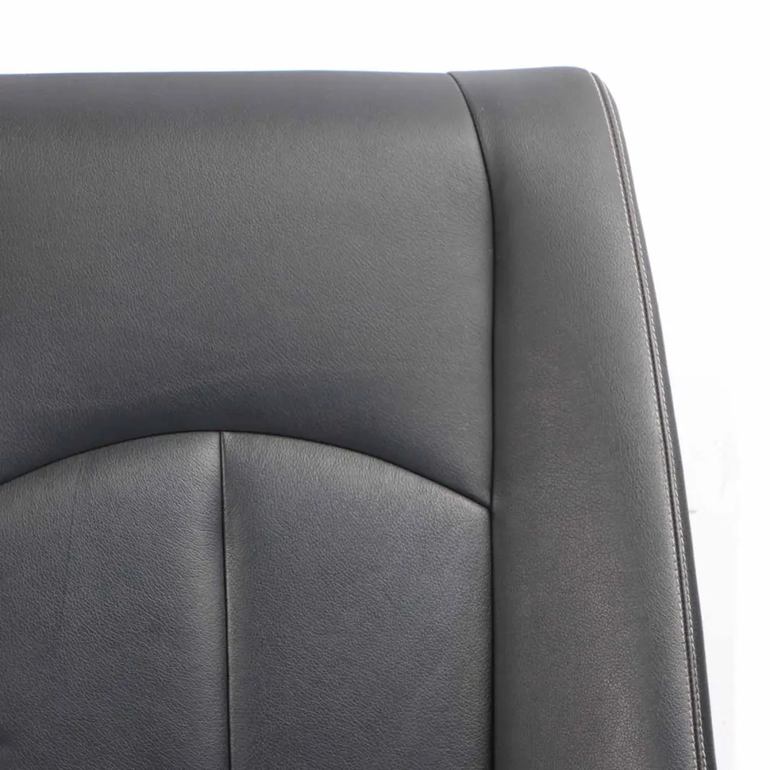 Mercedes W211 Rear Seat Backrest Cover Saloon Black Leather Nappa Semi Aniline