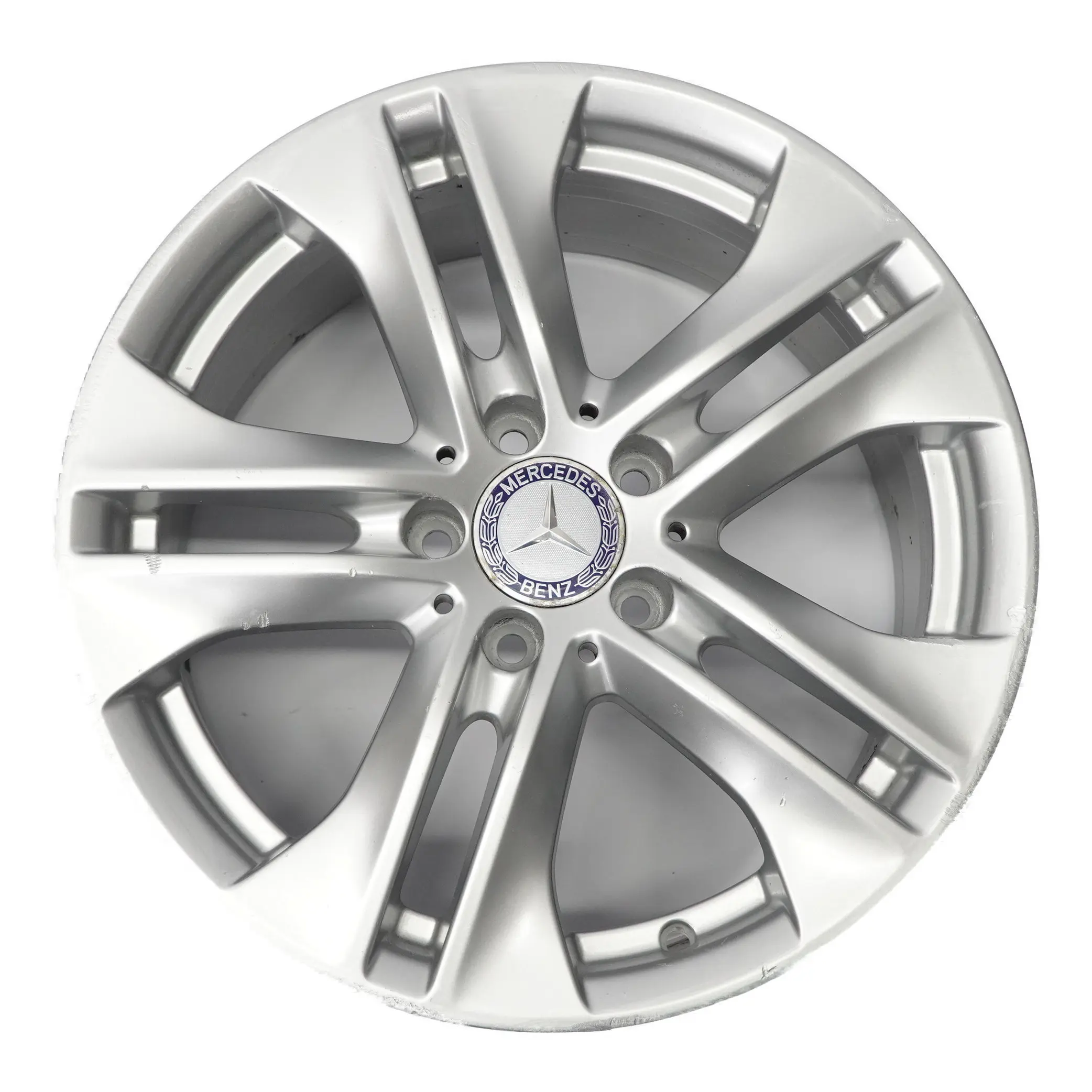 Mercedes W212 Silver Alloy Wheel Rim 5-Double Spoke 17" ET:48 8J A2124010902