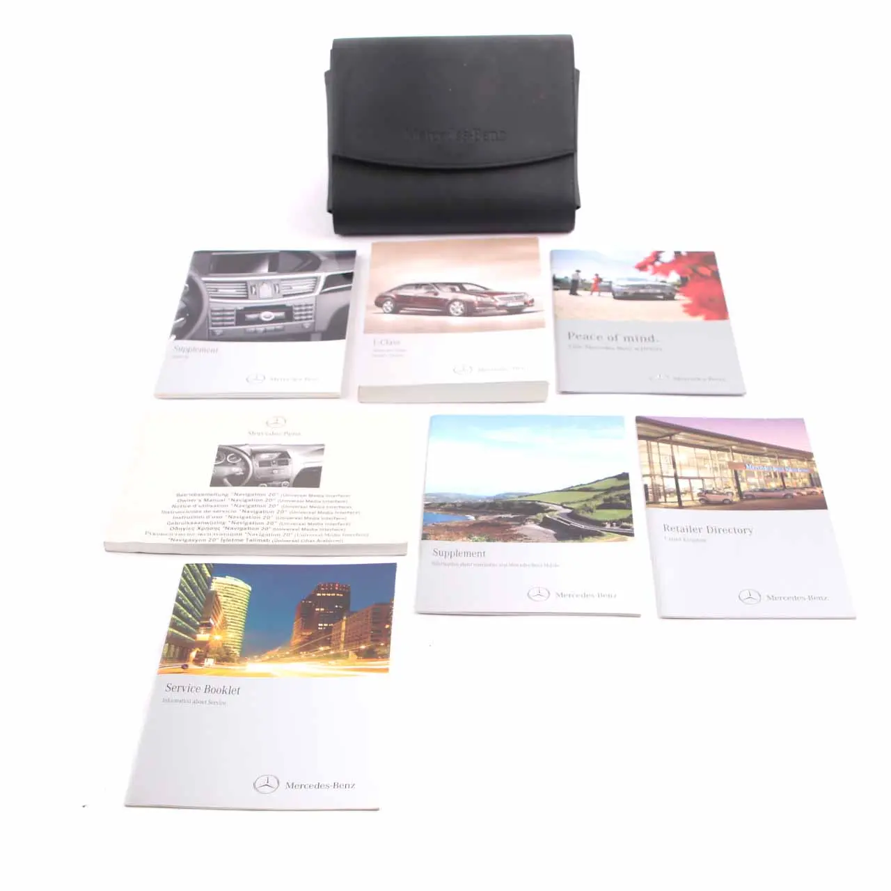 Mercedes W212 Owner's Handbook Service Booklet Slipcase Pouch Case Wallet
