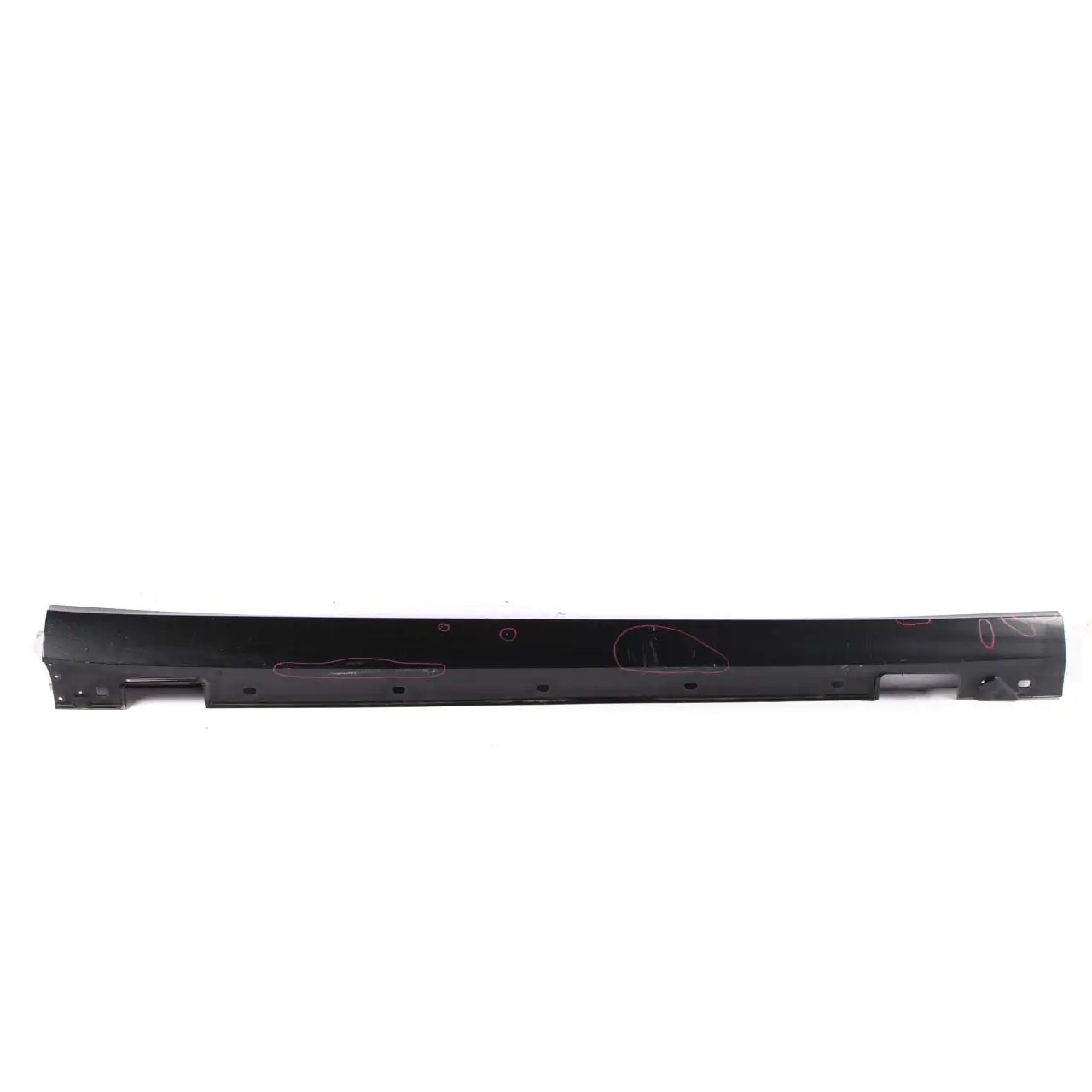 Mercedes W212 Side Skirt Door Sill Cover Right O/S Obsidian Black - 197