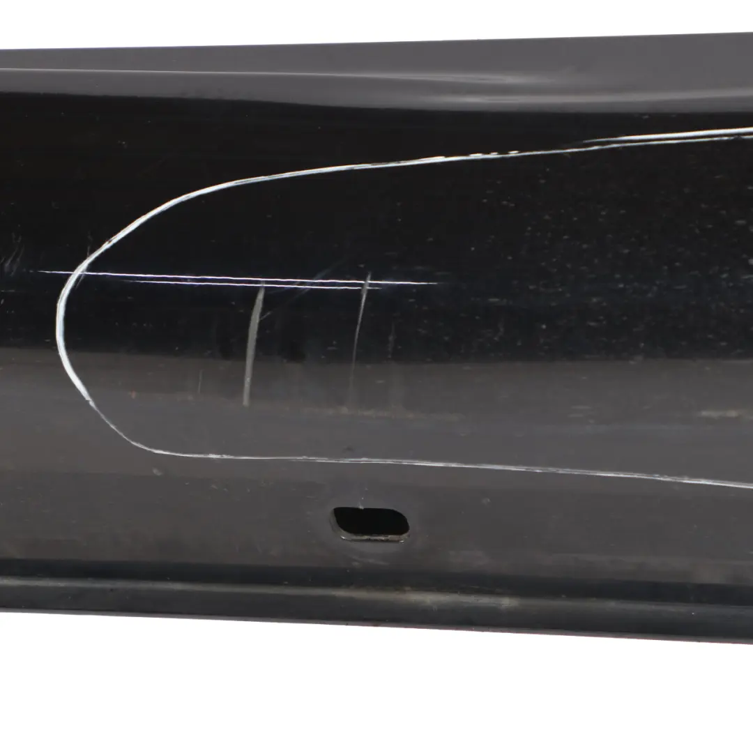 Mercedes W212 Side Skirt Door Sill AMG Left N/S Obsidian Black Metallic - 775