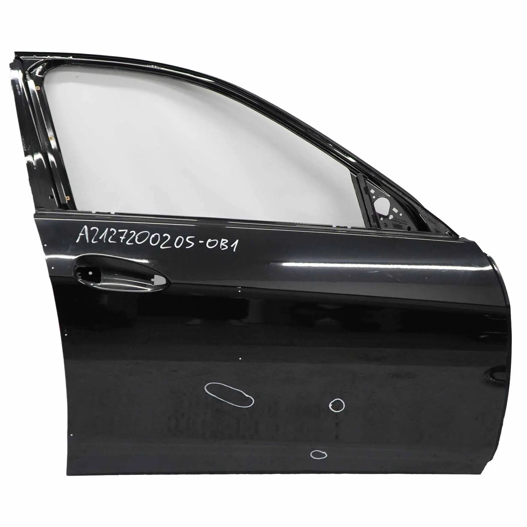 Mercedes W212 Door Front Right O/S Cover Panel Obsidian Black - 197