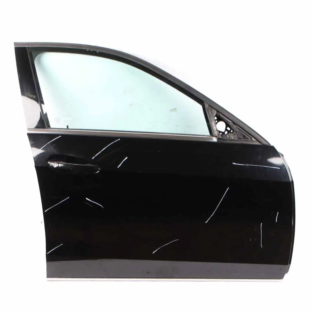 Mercedes W212 Door Front Right O/S Cover Panel Obsidian Black Metallic - 197