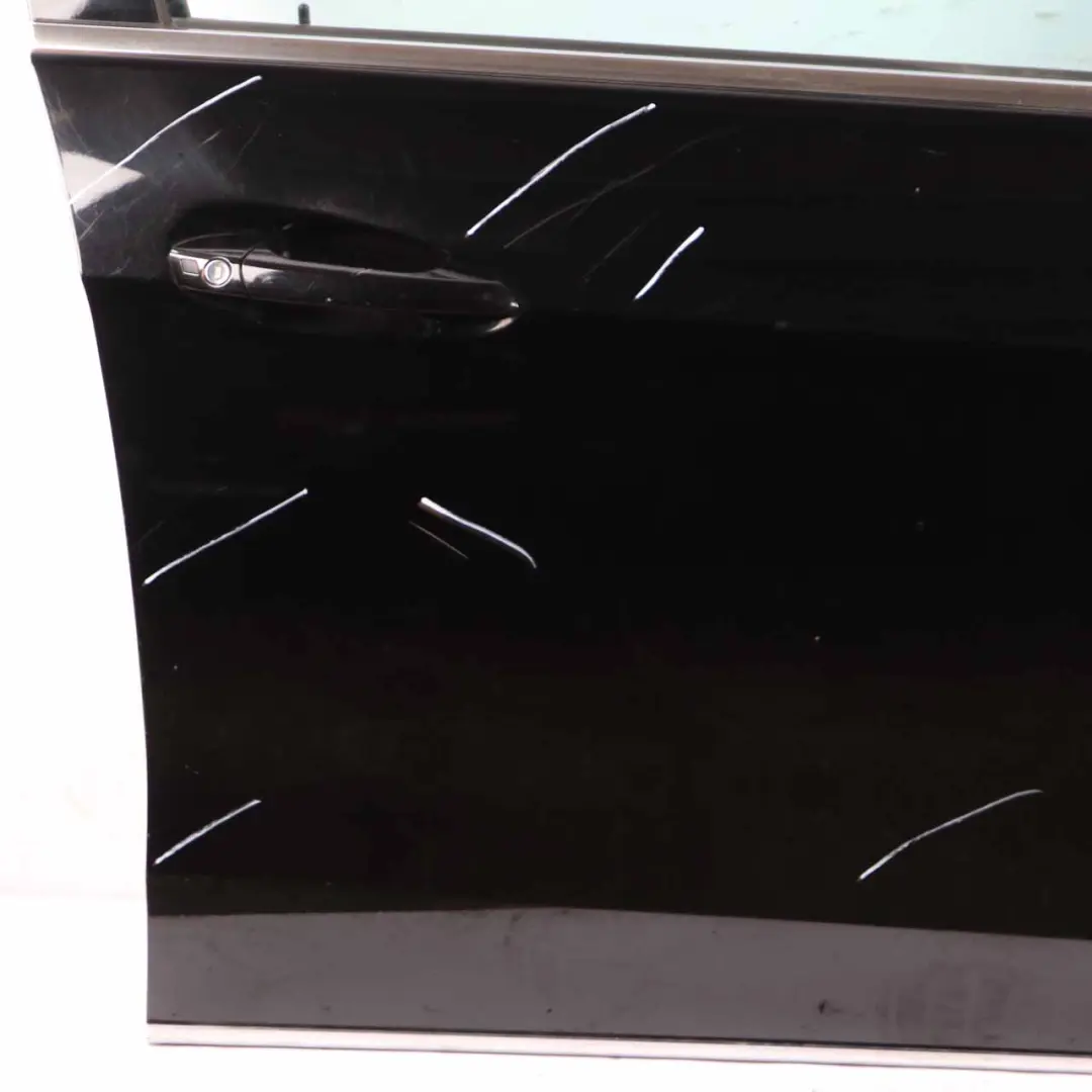 Mercedes W212 Door Front Right O/S Cover Panel Obsidian Black Metallic - 197