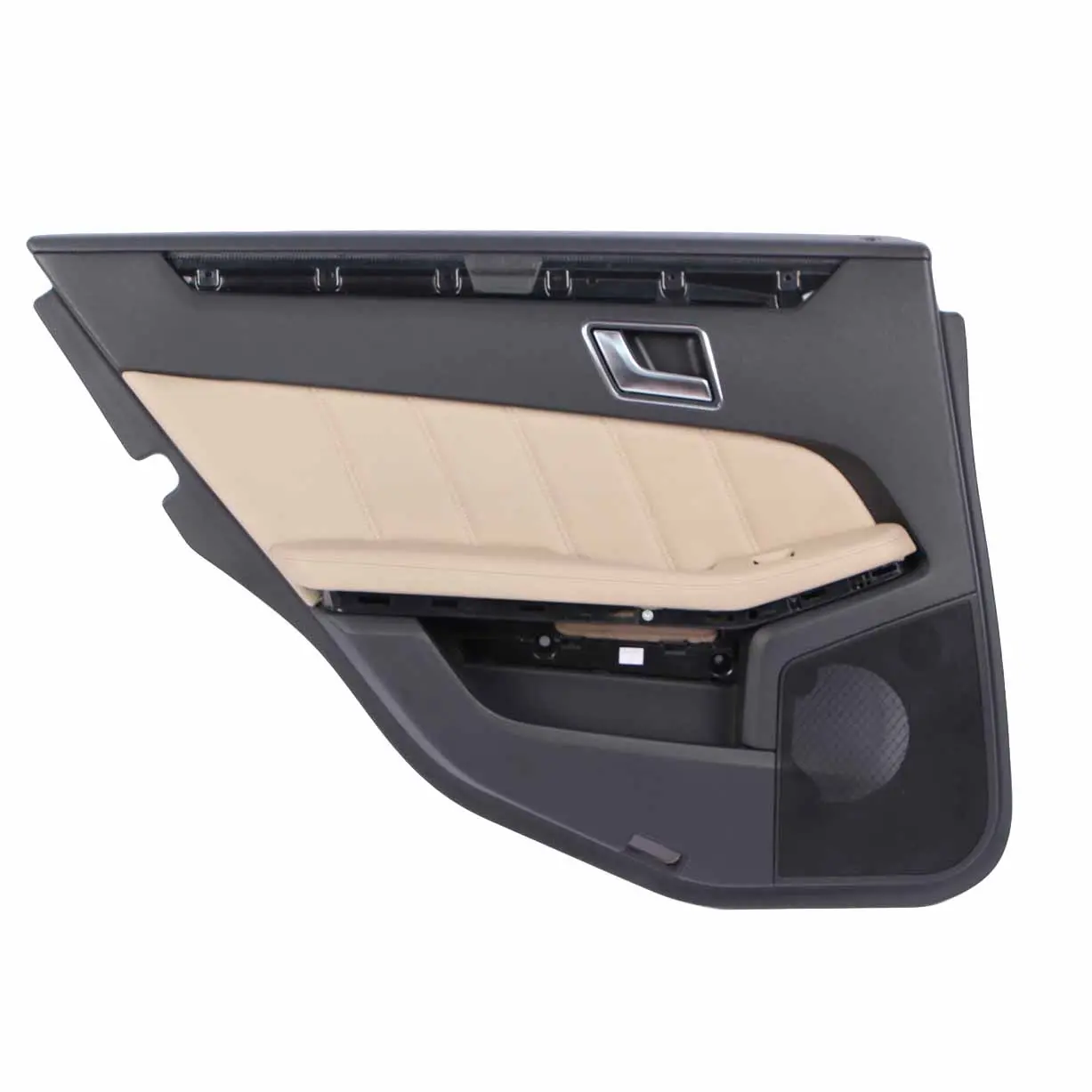 Mercedes W212 Door Card Rear Left N/S Trim Panel Black Beige Leather Nappa