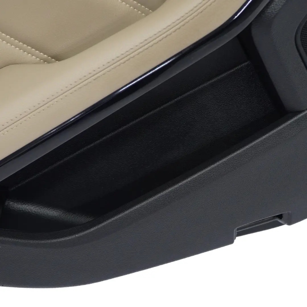 Mercedes W212 Tarjeta de puerta trasera izquierda del panel de cuero negro Beige