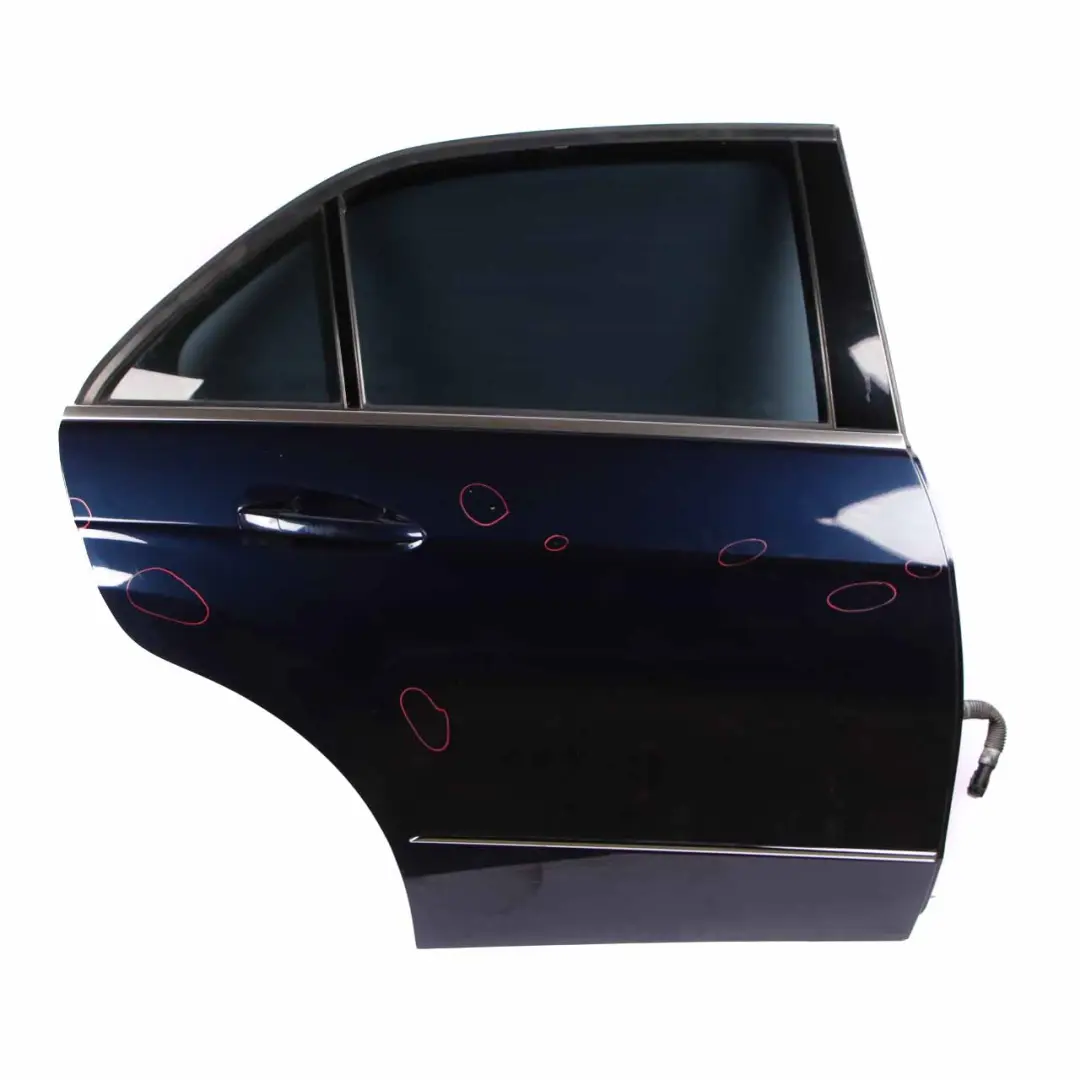 Mercedes W212 Door Rear Right O/S Cover Panel Cavansite Blue Metallic - 890