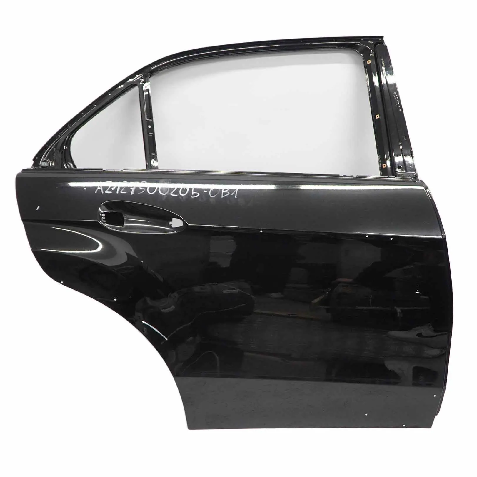 Mercedes W212 Door Rear Right O/S Cover Panel Obsidian Black - 197