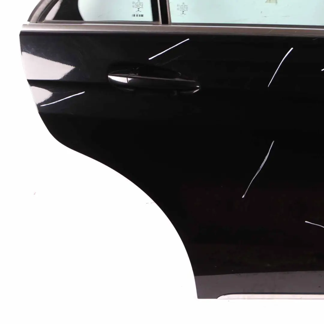 Mercedes W212 Saloon Door Rear Right O/S Shell Obsidian Black Metallic - 197