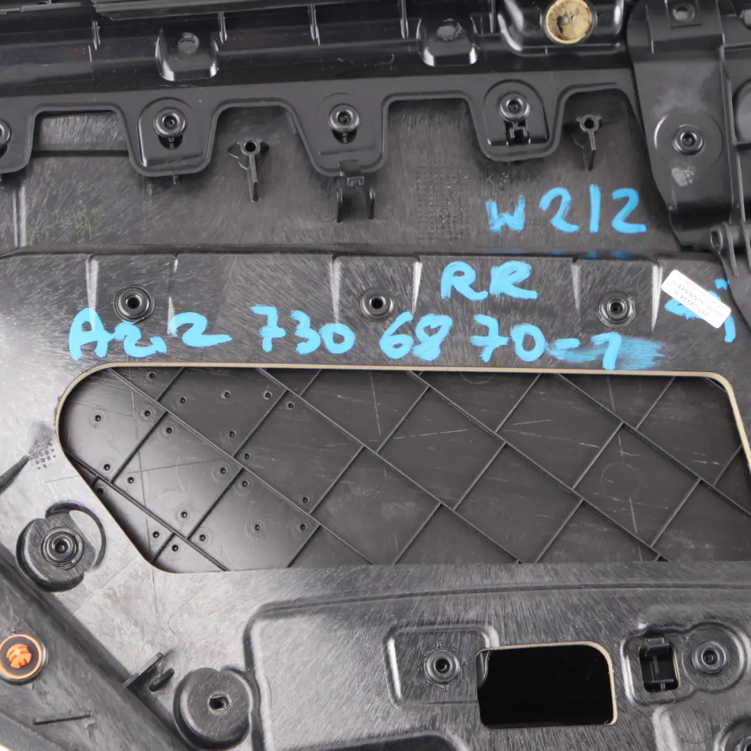 Mercedes W212 Door Card Rear Right O/S Door Trim Panel Cover Black Leather