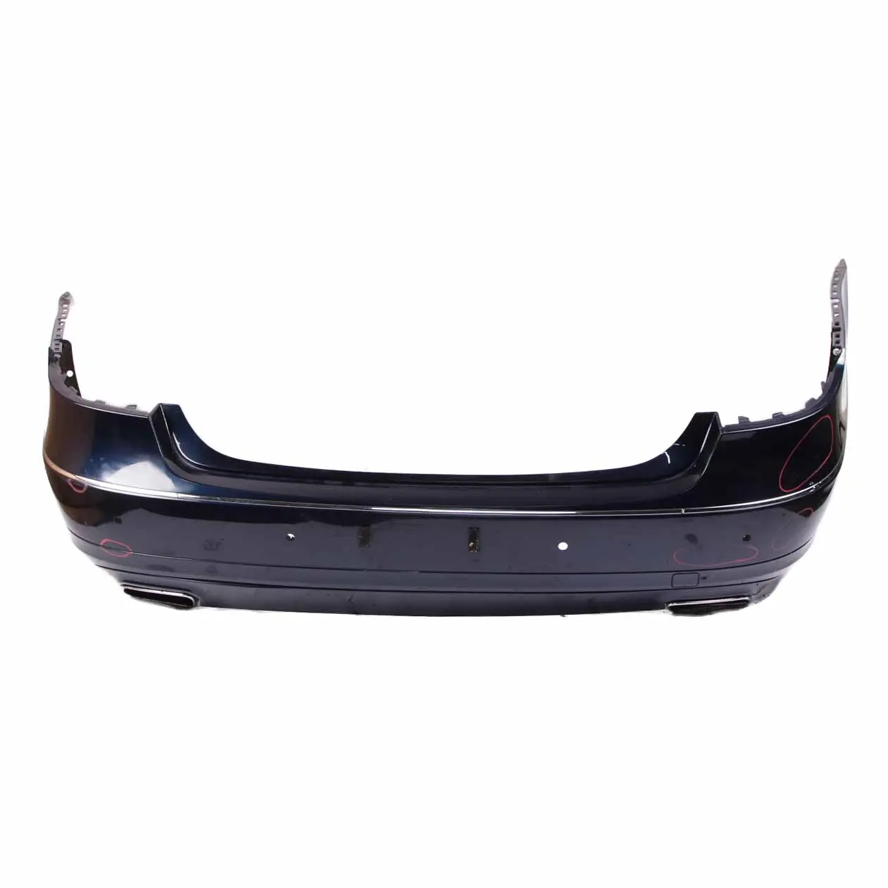 Mercedes W212 Rear Bumper Avantgarde Trim Panel Cavansite Blue Metallic - 890