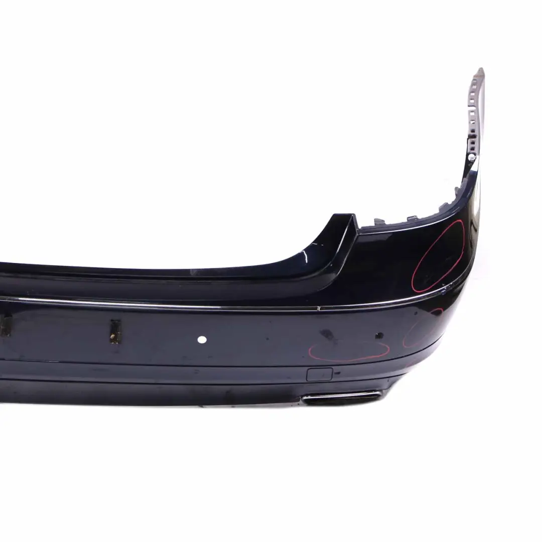 Mercedes W212 Rear Bumper Avantgarde Trim Panel Cavansite Blue Metallic - 890