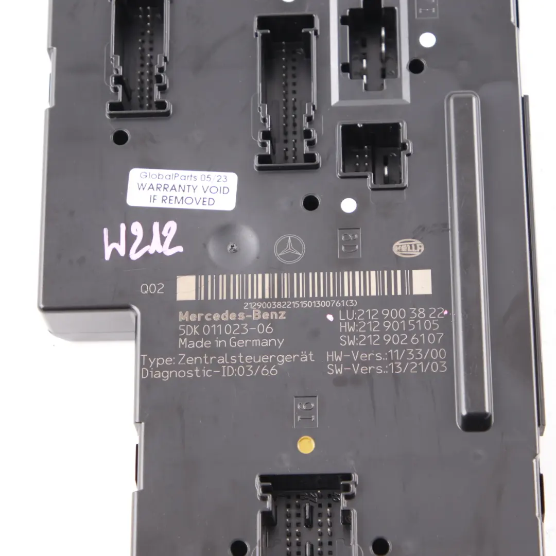 SAM Module Mercedes W212 Fuse Box Relay Control Unit A2129003822