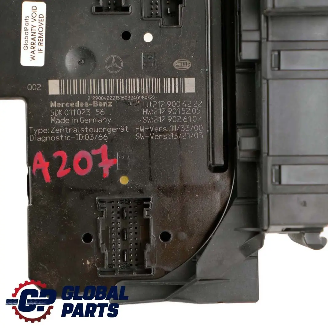 Mercedes-Benz E W207 A207 SAM Control Unit Module Fuse Box Rear A2129004222