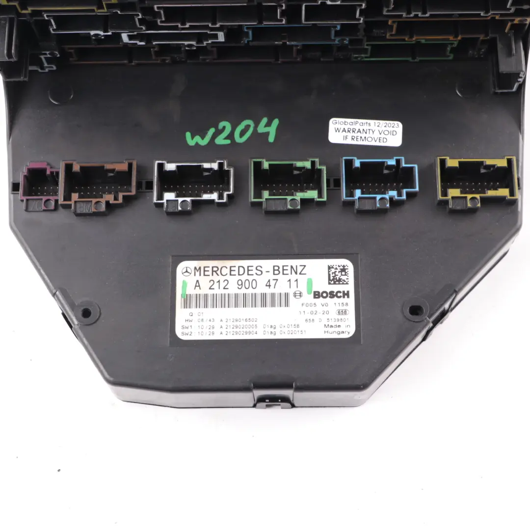 Fuse Box Mercedes W204 W212 Front Relay Control Unit SAM Module A2129004711