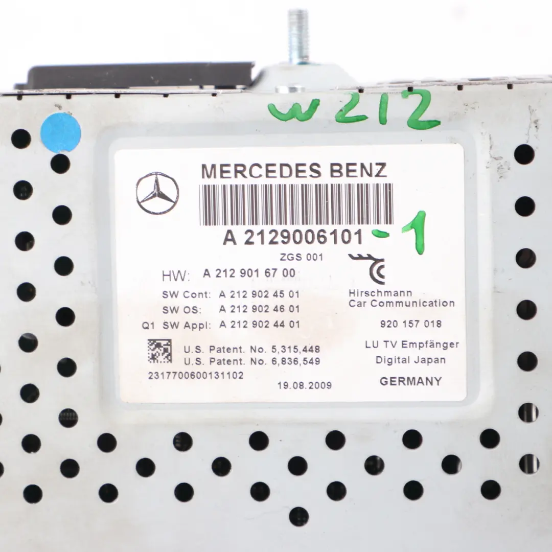 TV Tuner Mercedes W204 C207 W212 C218 Digital Video Control Module A2129006101