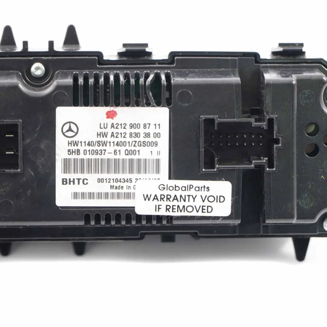 Mercedes W212 Aire Acondicionado Climatizador Panel Interruptores A2129008711