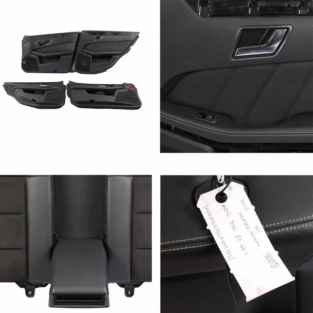 Seats Mercedes W212 Half-Leather Heated Black Front Rear Seat with Door Cards