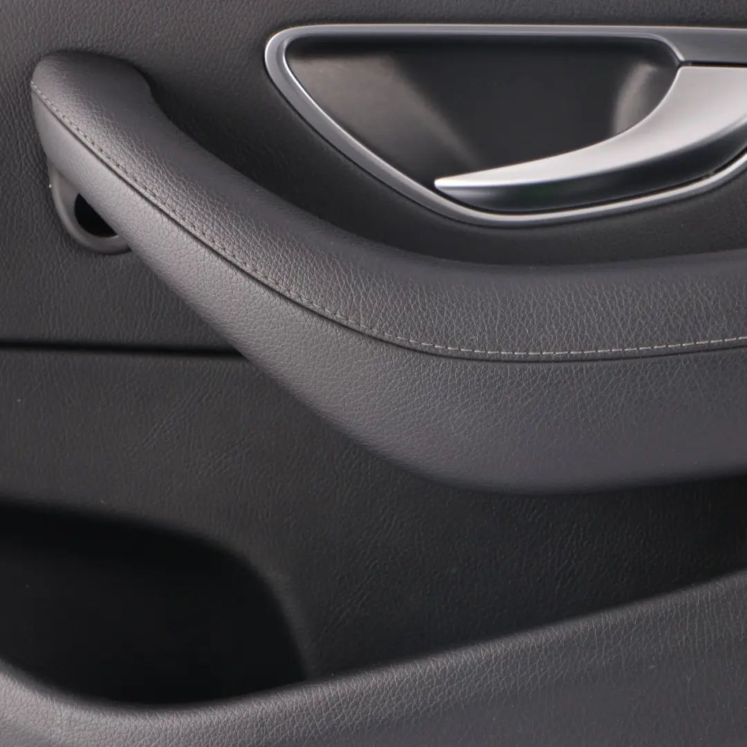 Mercedes W213 Door Card Cover Rear Right O/S Trim Panel Black Leather