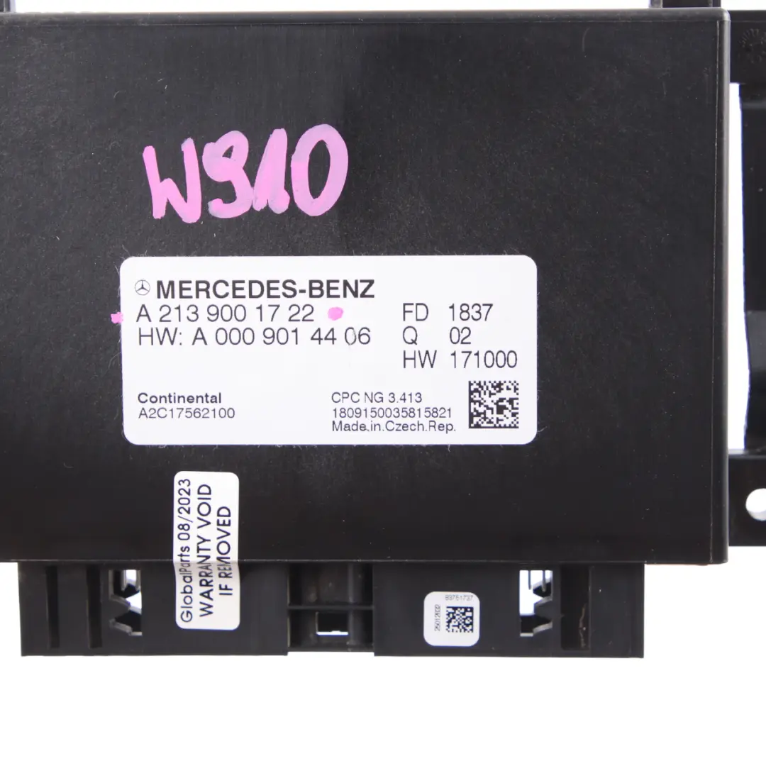 Mercedes W213 W907 Transmission Gearbox Control Unit Module ECU A2139001722