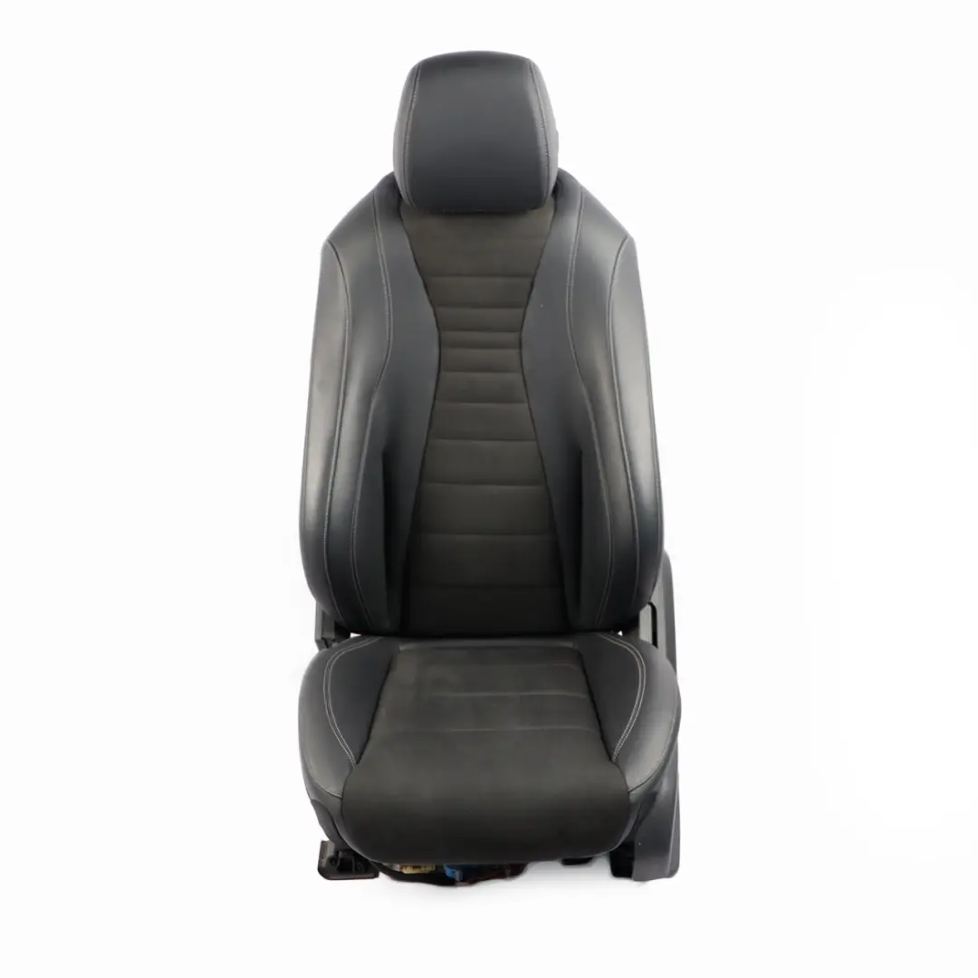 Mercedes W213 Front Seat Left N/S Heated Interior Fabric Imiation Leather Black