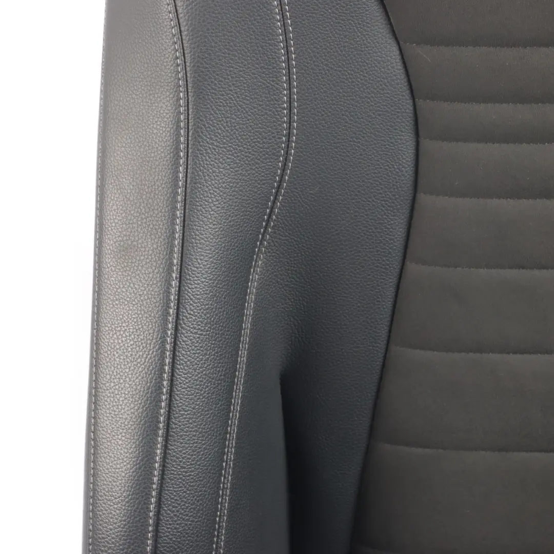 Mercedes W213 Front Seat Left N/S Heated Interior Fabric Imiation Leather Black