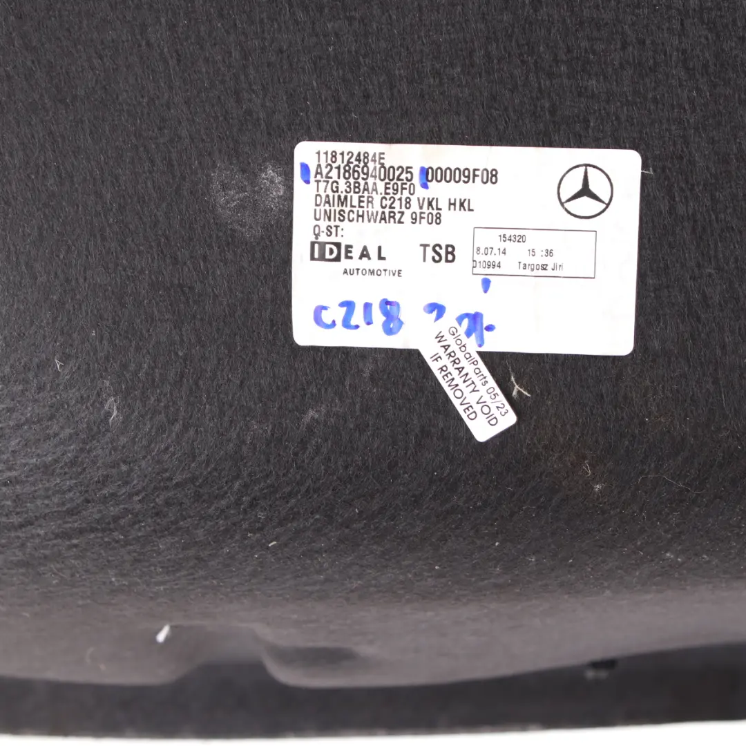 Mercedes W218 Trunk Tailgate Interior Trim Panel Covering CLS A2186940025