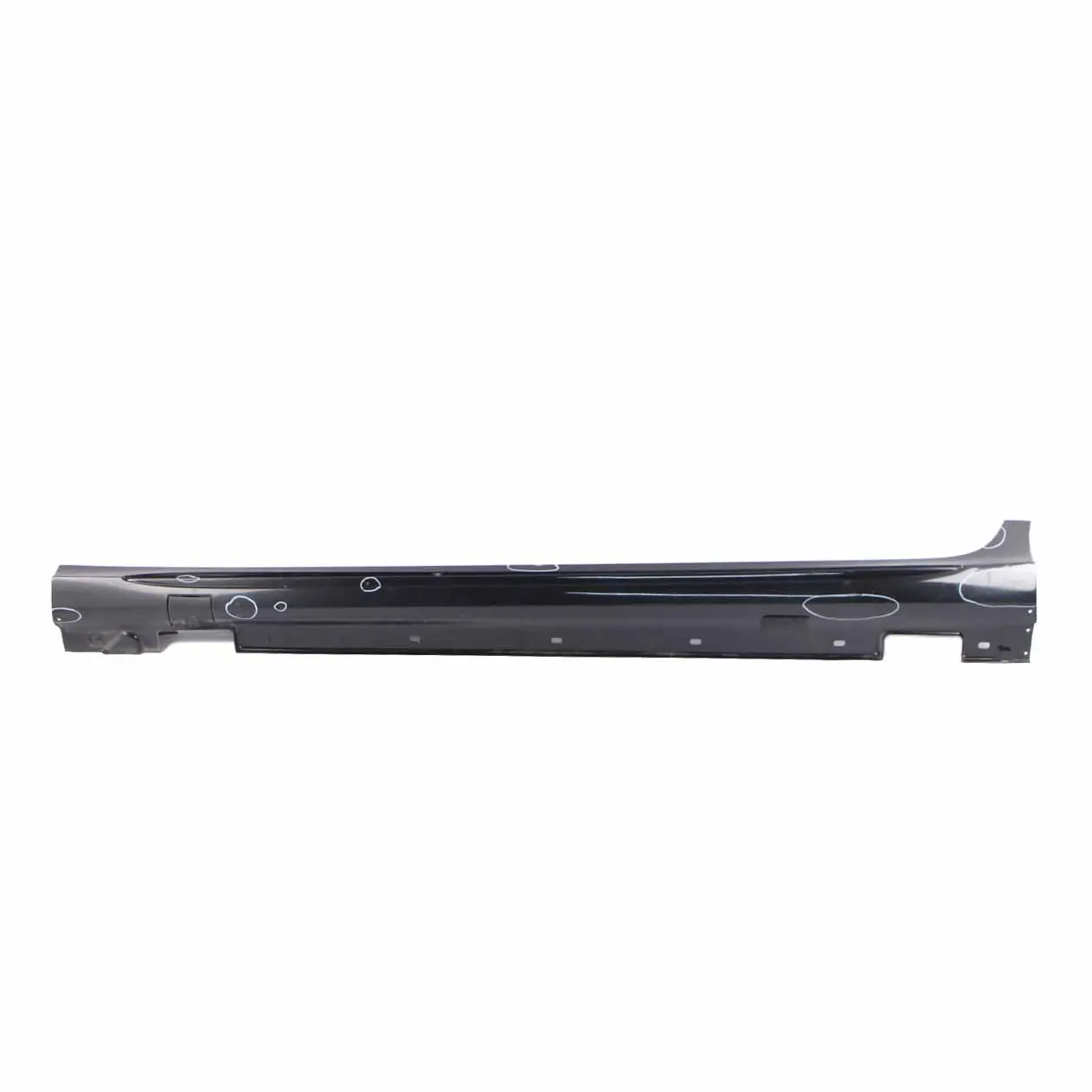 Mercedes W218 Side Skirt Left N/S Door Sill Cover Obsidian Black Metallic - 197