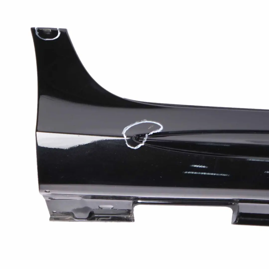 Mercedes W218 Side Skirt Right O/S Door Sill Cover Obsidian Black Metallic - 197