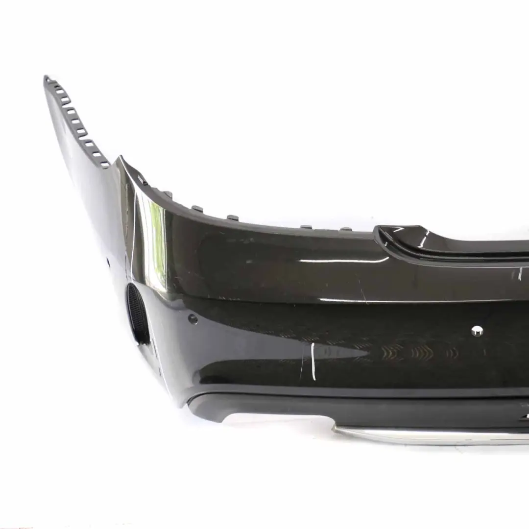 Mercedes W218 Bumper Rear Trim Panel Cover Obsidian Black Metallic - 197