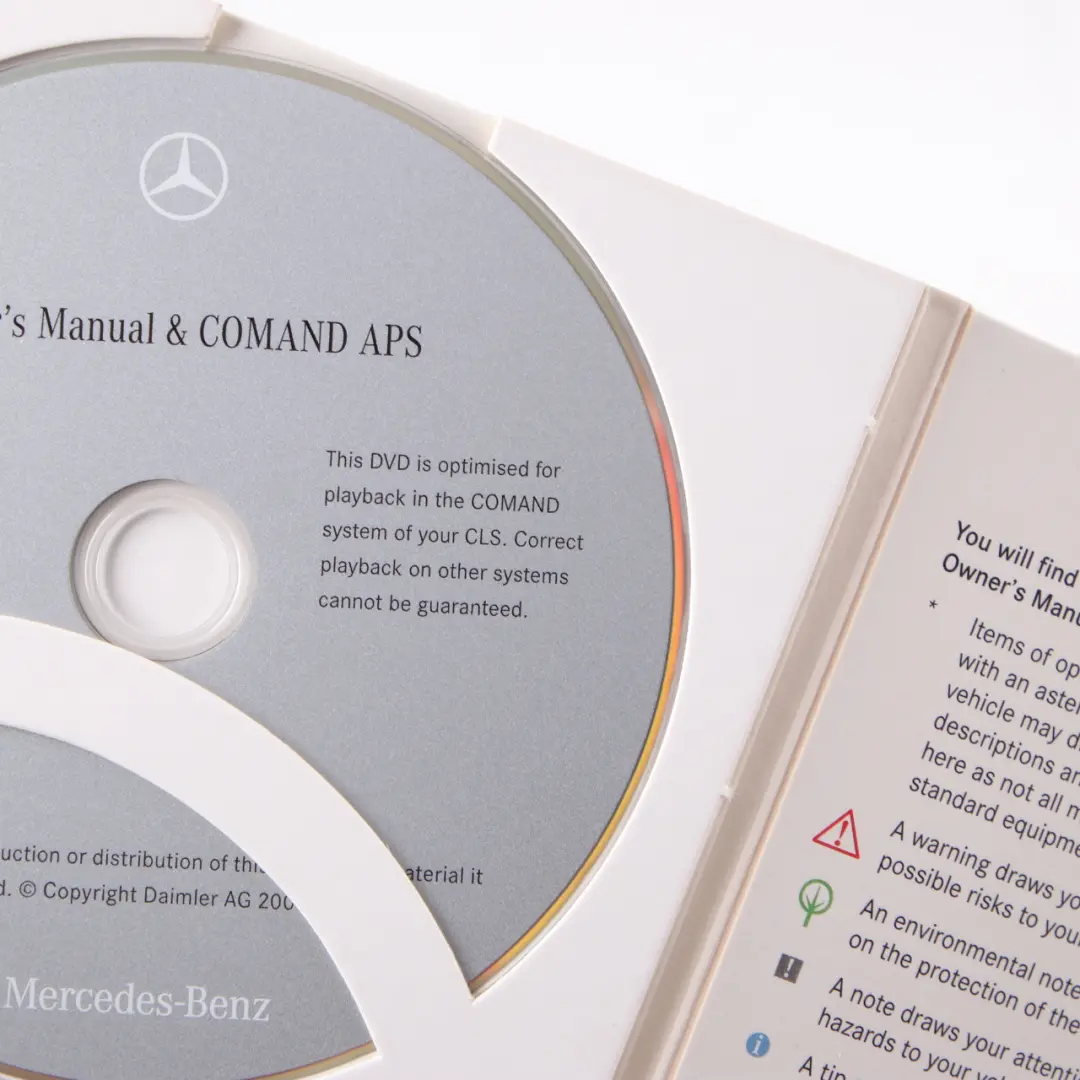 Mercedes W219 Owner's Manual DVD Disc COMAND APS Navigation Instructions